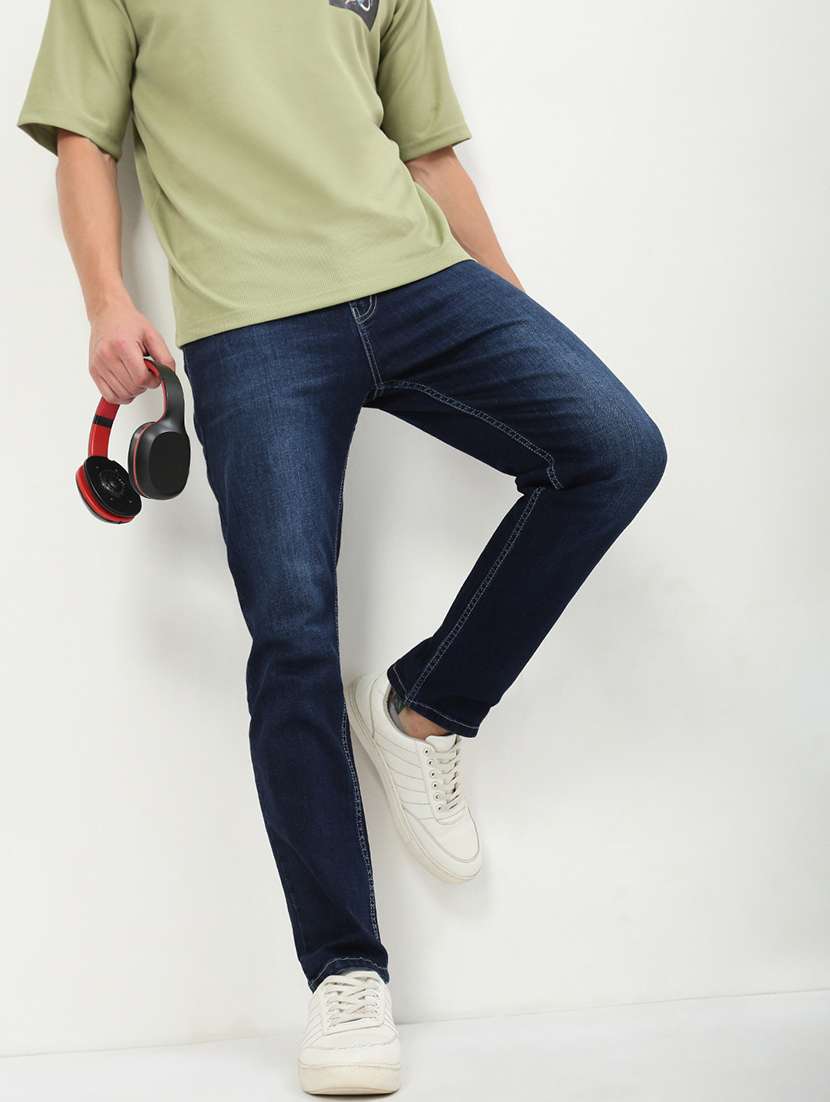 men low rise washed denim jeans - 21721360 - Standard Image - 1