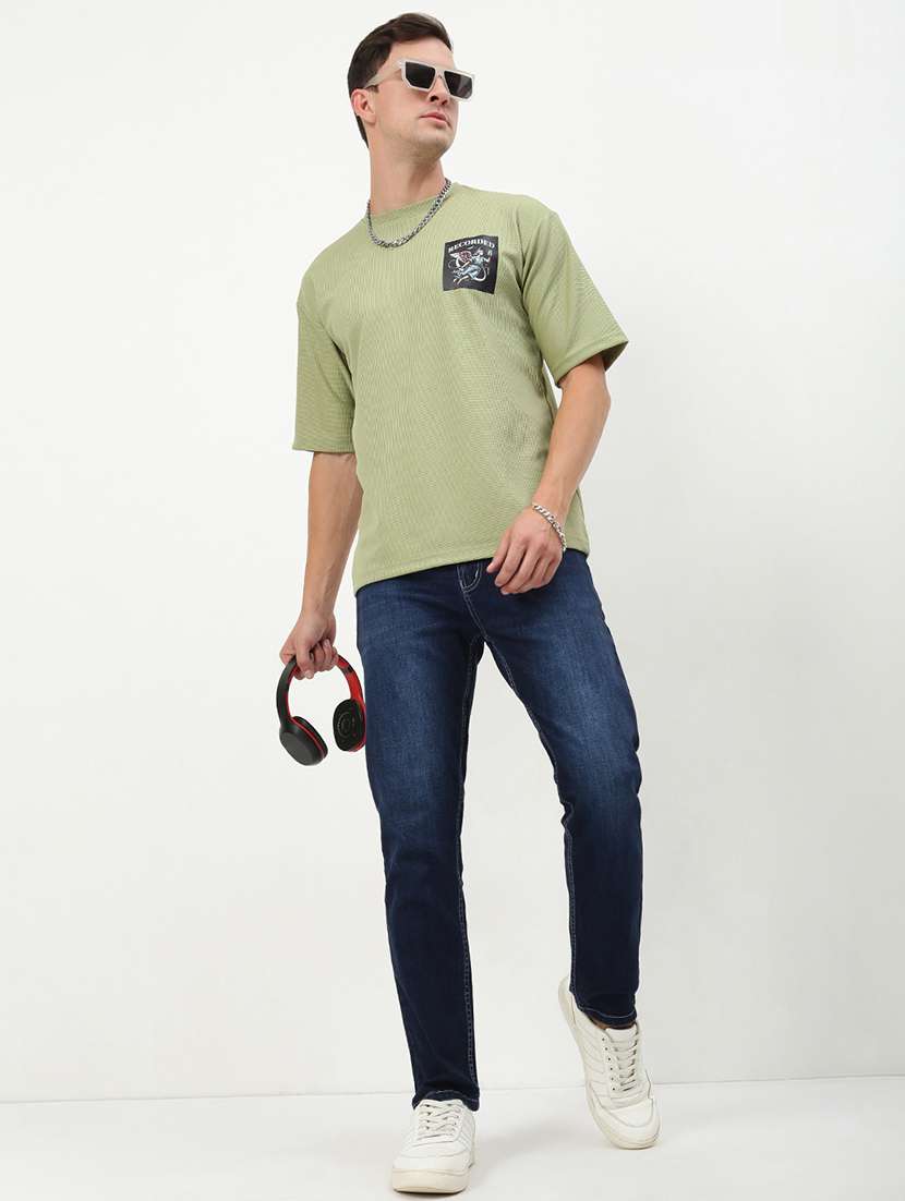 men low rise washed denim jeans - 21721360 - Standard Image - 4