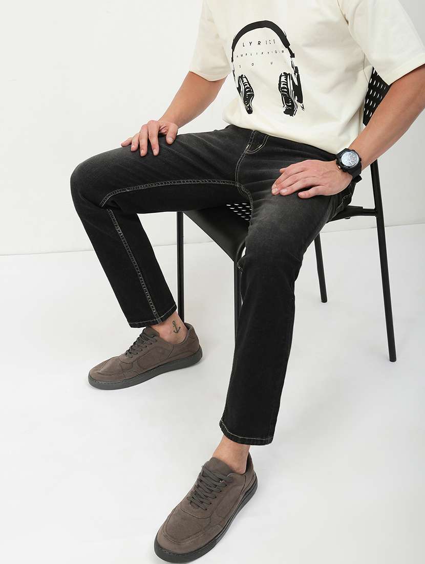 men low rise washed denim jeans - 21721361 -  Standard Image - 1