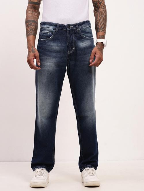 men low rise washed denim jeans - 21721372 - Standard Image - 0