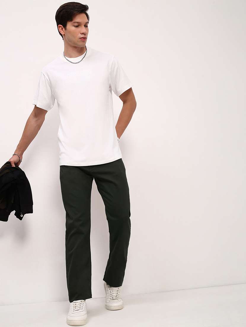 men low rise plain denim jeans - 21721374 -  Standard Image - 4