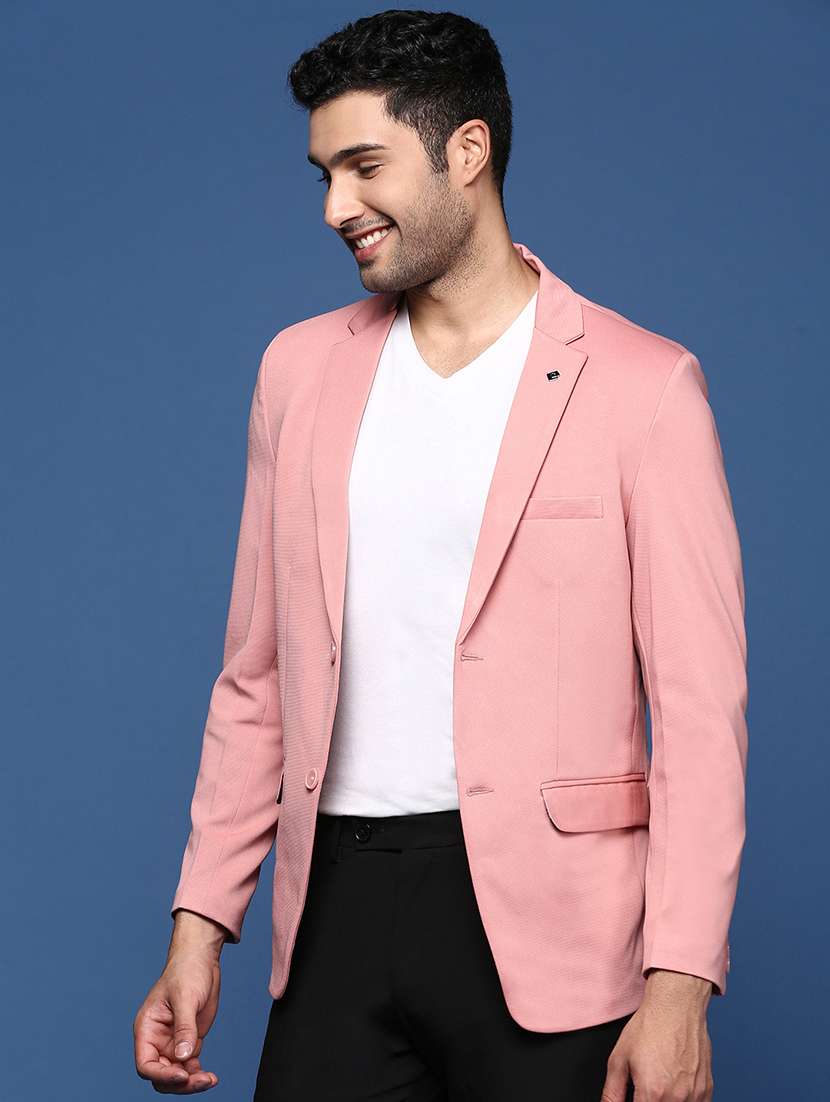 men's solid single-breasted blazer - 21721378 -  Standard Image - 1