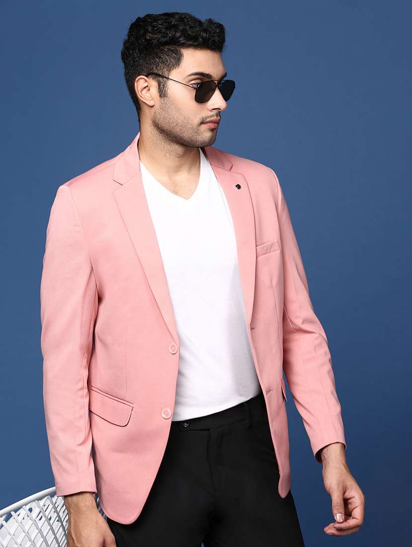 men's solid single-breasted blazer - 21721378 -  Standard Image - 4