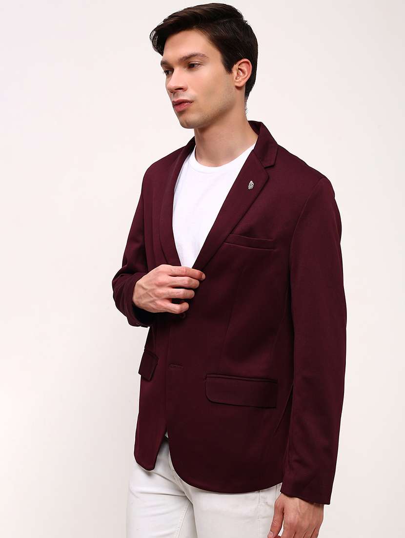 men's solid single-breasted blazer - 21721380 -  Standard Image - 1