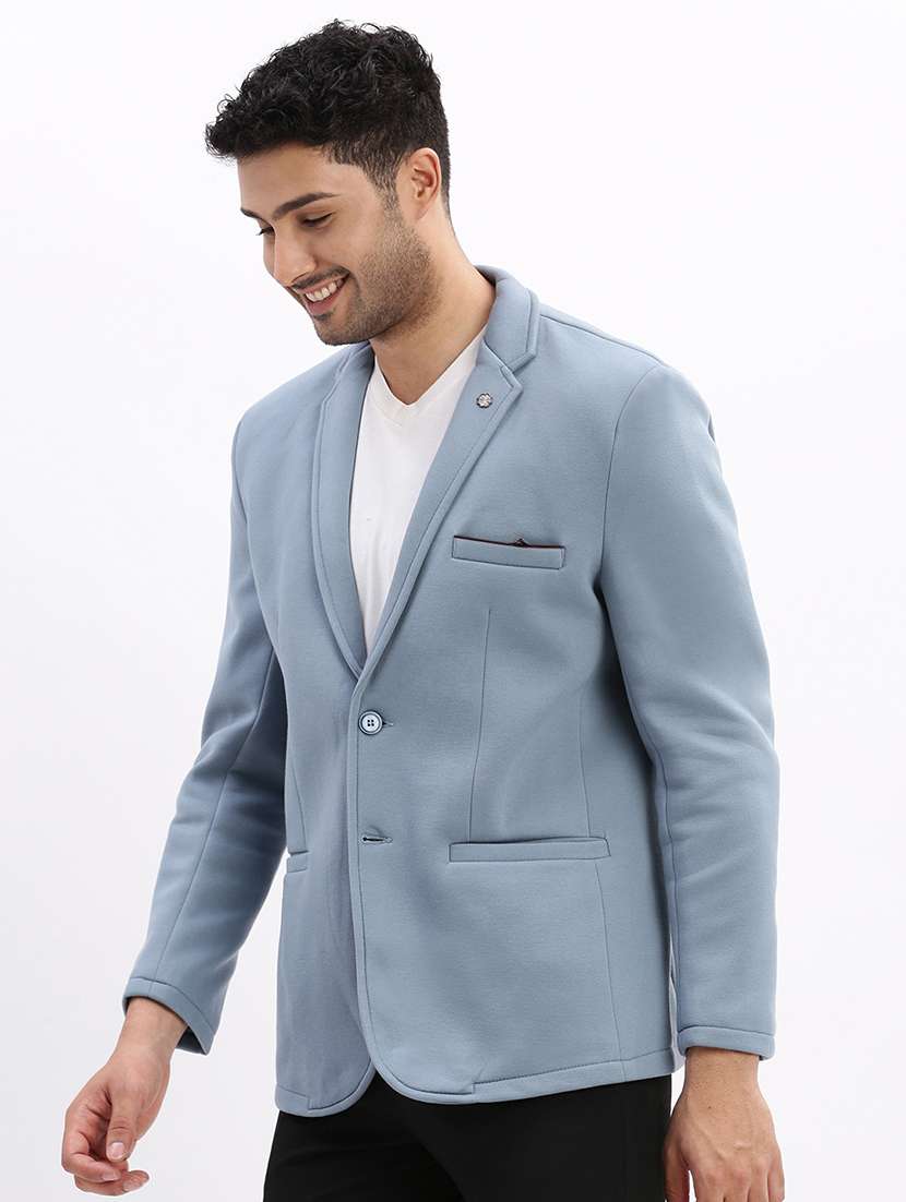 men's solid single-breasted blazer - 21721382 -  Standard Image - 1