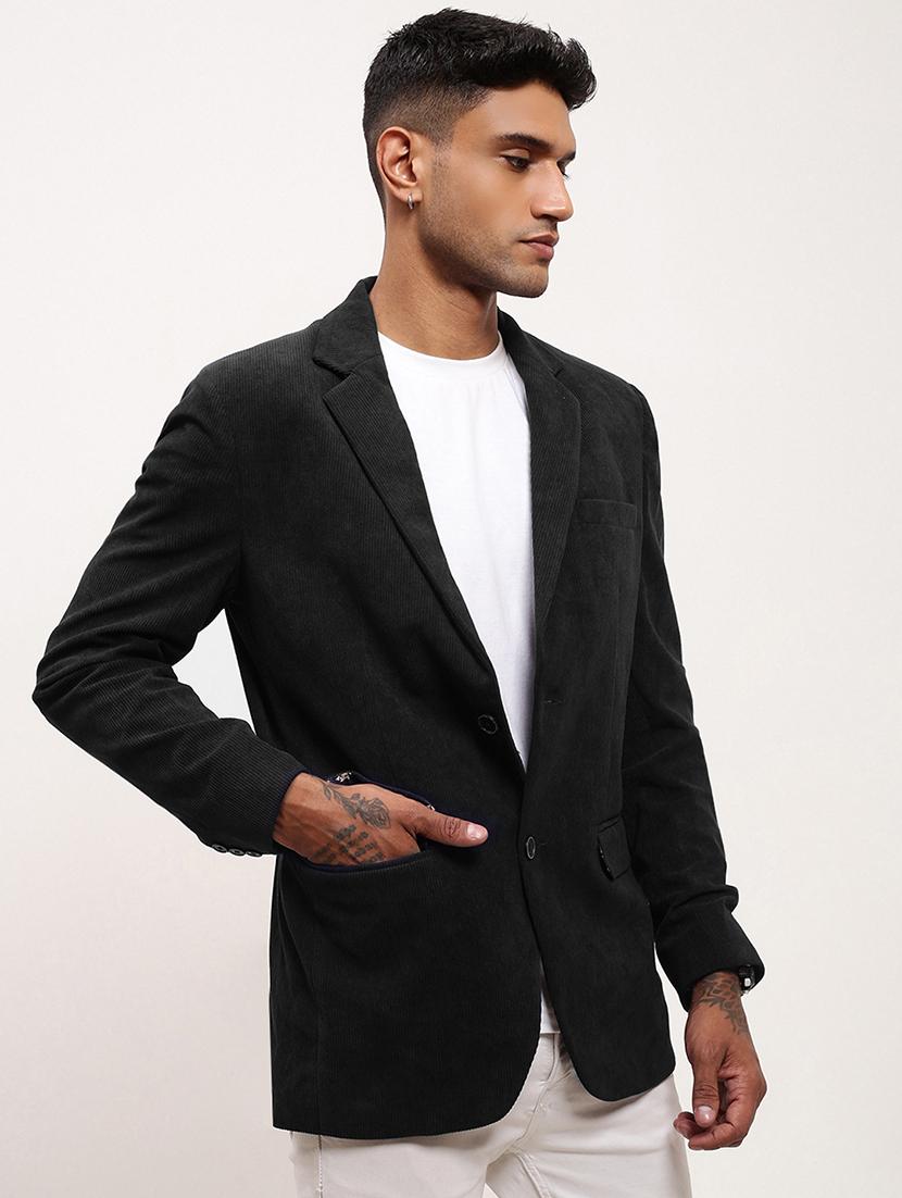 men's solid single-breasted blazer - 21721383 - Standard Image - 1
