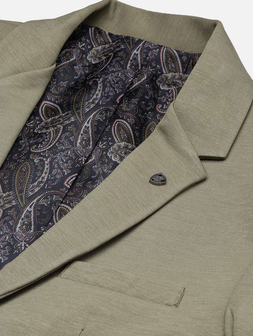 Men's Solid Single-breasted Blazer - 21721387 -  Standard Image - 6
