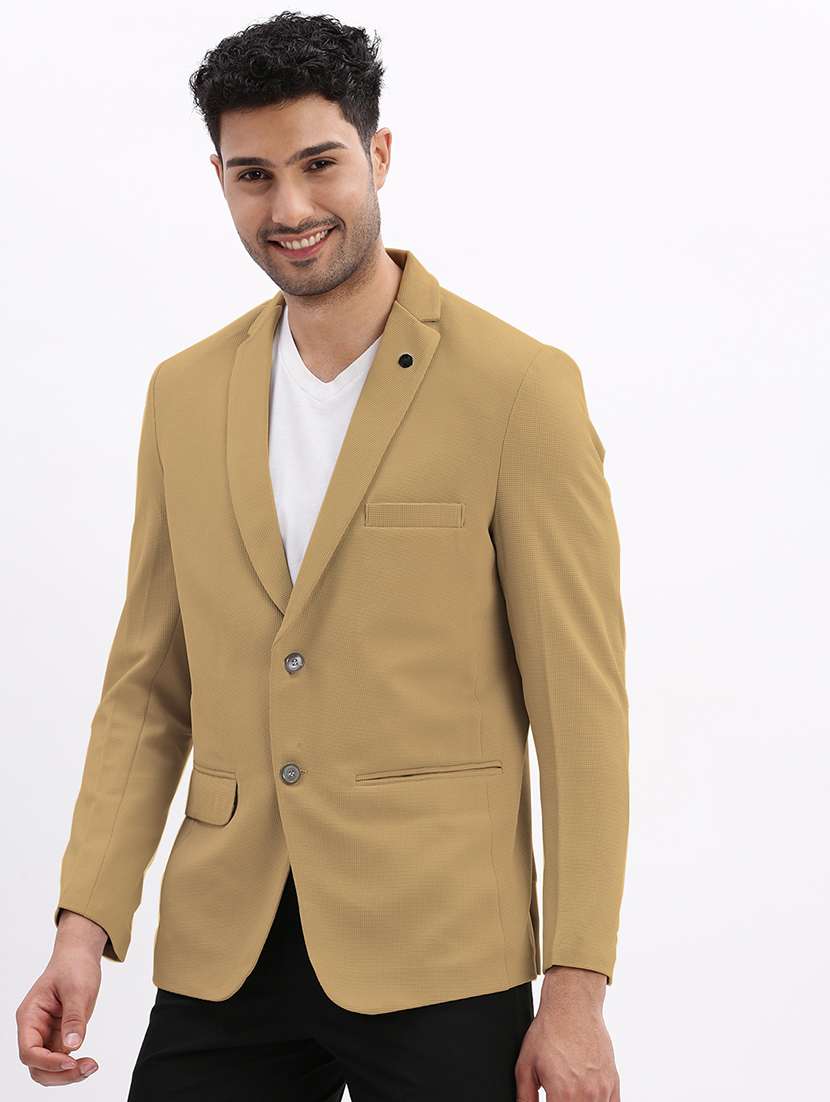 men's solid single-breasted blazer - 21721394 -  Standard Image - 1