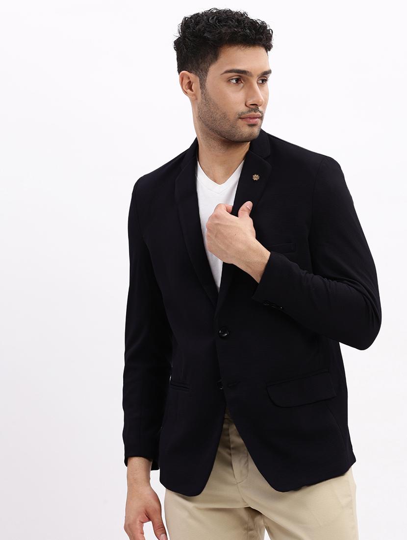 men's solid single-breasted blazer - 21721395 - Zoom Image - 0