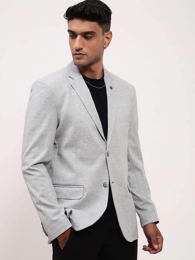 men's solid single-breasted blazer - 21721400 -  Standard Image - 1