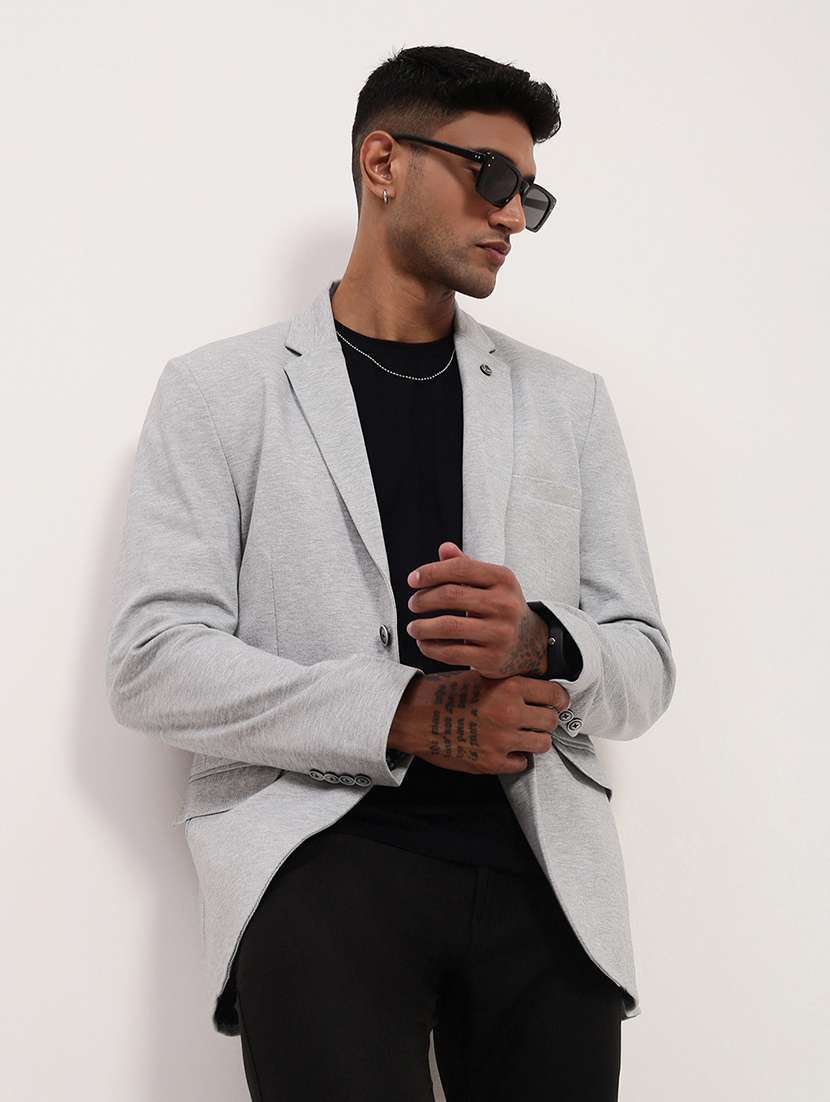 men's solid single-breasted blazer - 21721400 -  Standard Image - 4