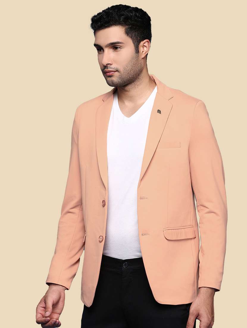 men's solid single-breasted blazer - 21721402 -  Standard Image - 1