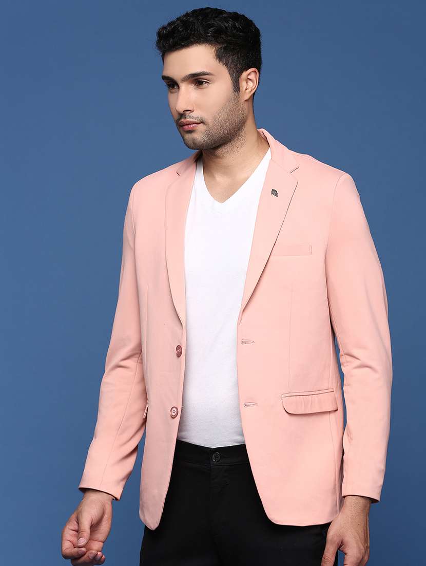 men's solid single-breasted blazer - 21721403 -  Standard Image - 1