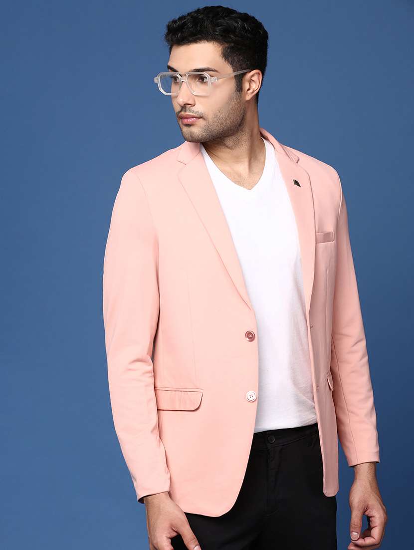 men's solid single-breasted blazer - 21721403 -  Standard Image - 4