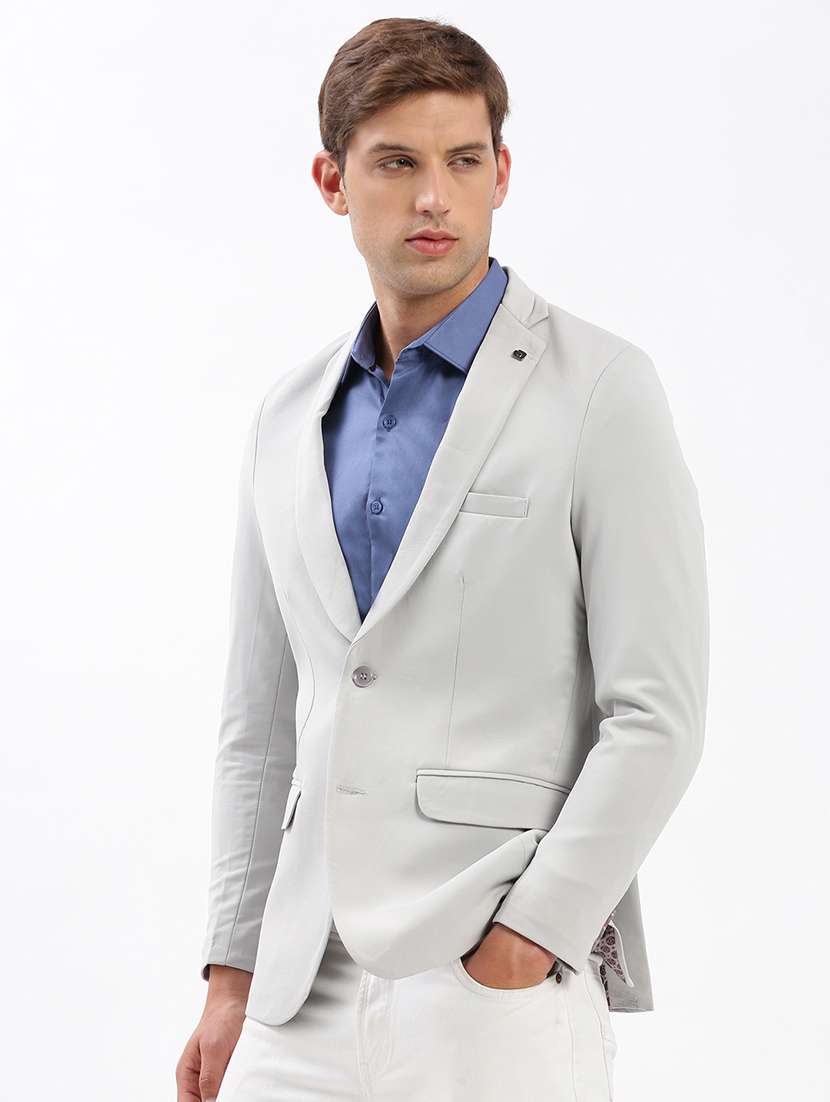 men's solid single-breasted blazer - 21721406 -  Standard Image - 1