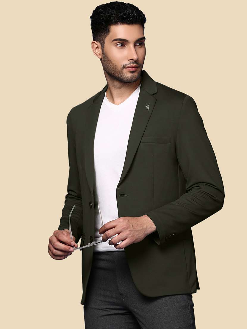 men's solid single-breasted blazer - 21721408 -  Standard Image - 4