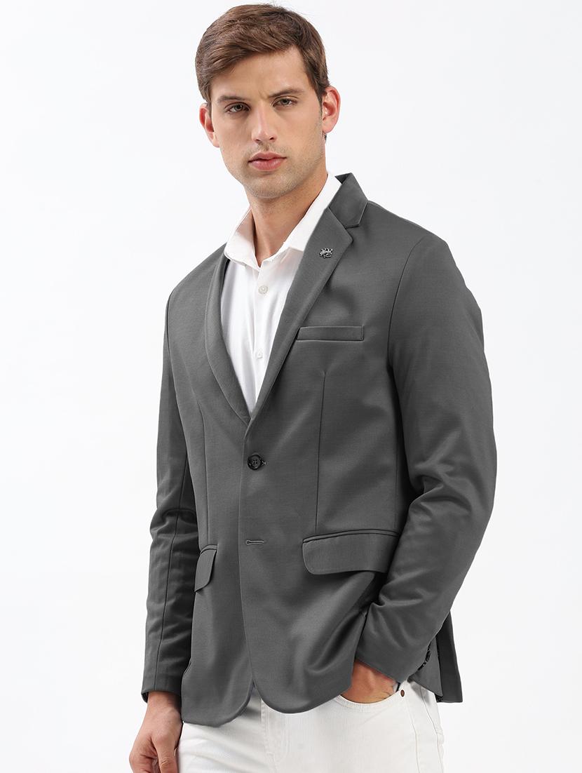 men's solid single-breasted blazer - 21721411 - Standard Image - 1
