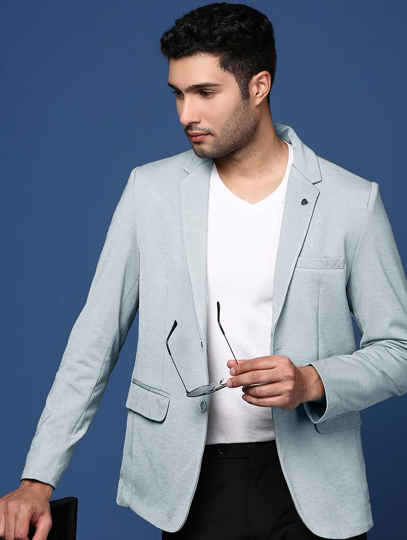 men's solid single-breasted blazer - 21721413 - Standard Image - 4