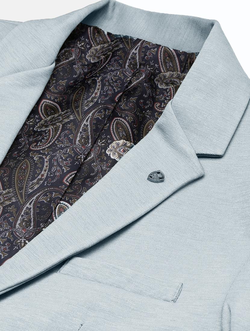 men's solid single-breasted blazer - 21721413 - Standard Image - 6
