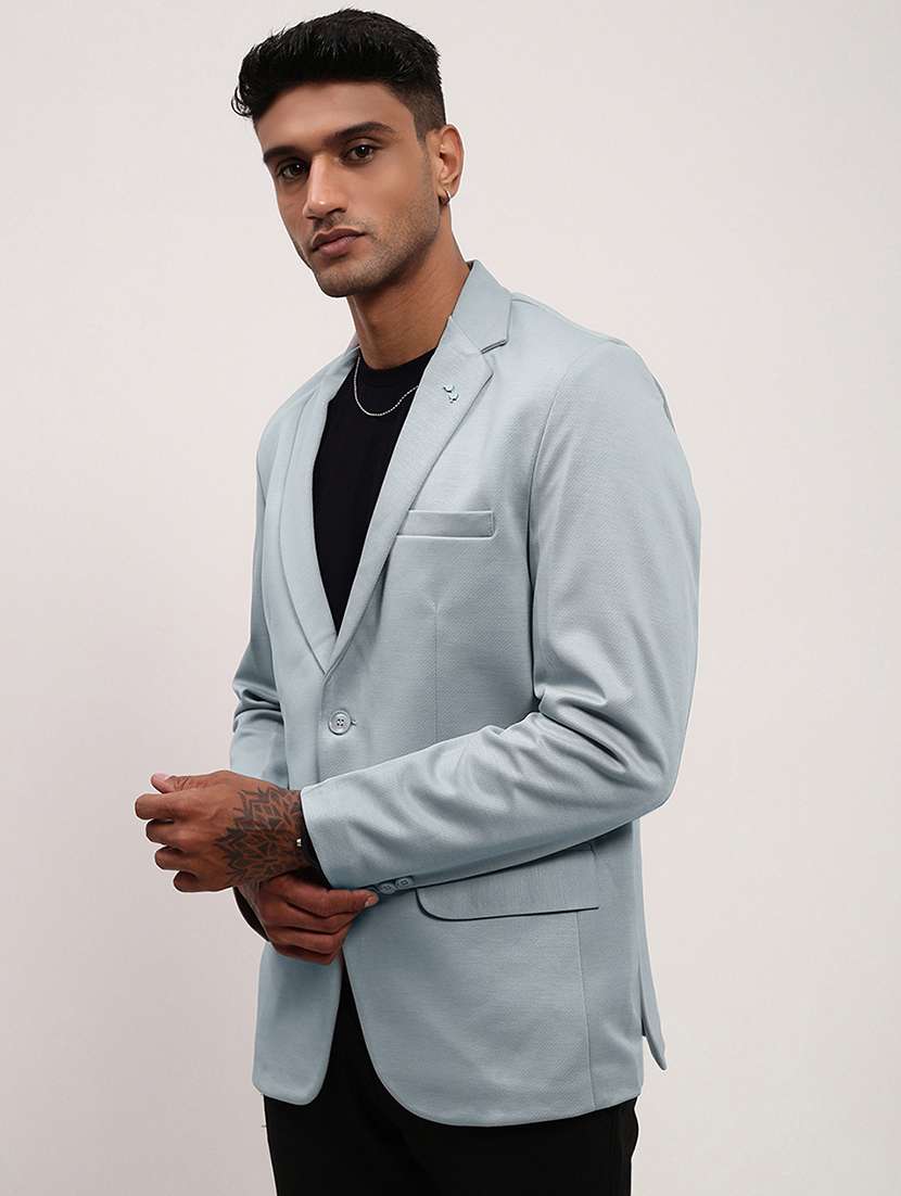 men's solid single-breasted blazer - 21721418 -  Standard Image - 1
