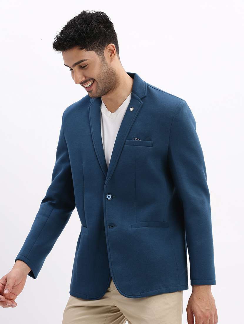 men's solid single-breasted blazer - 21721419 -  Standard Image - 1