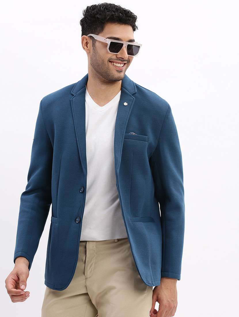 men's solid single-breasted blazer - 21721419 -  Standard Image - 4