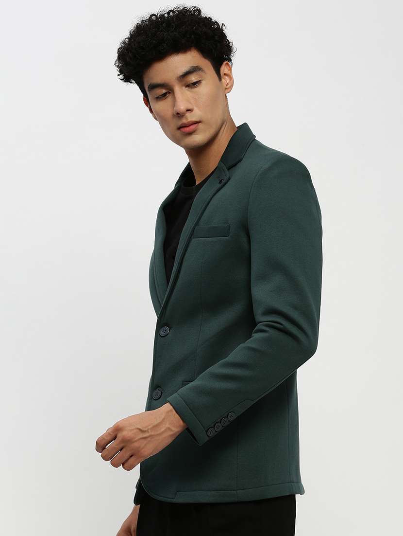men's solid single-breasted blazer - 21721422 -  Standard Image - 1