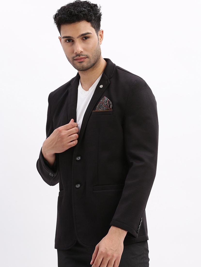 men's solid single-breasted blazer - 21721425 -  Standard Image - 1