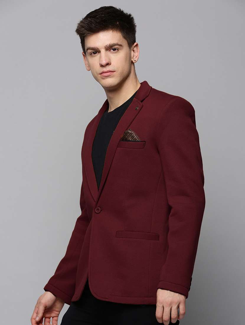 men's solid single-breasted blazer - 21721426 -  Standard Image - 1