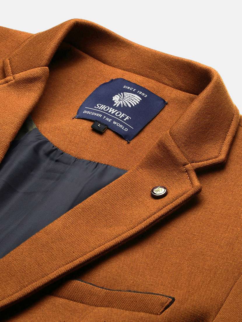 men's solid single-breasted blazer - 21721429 -  Standard Image - 6