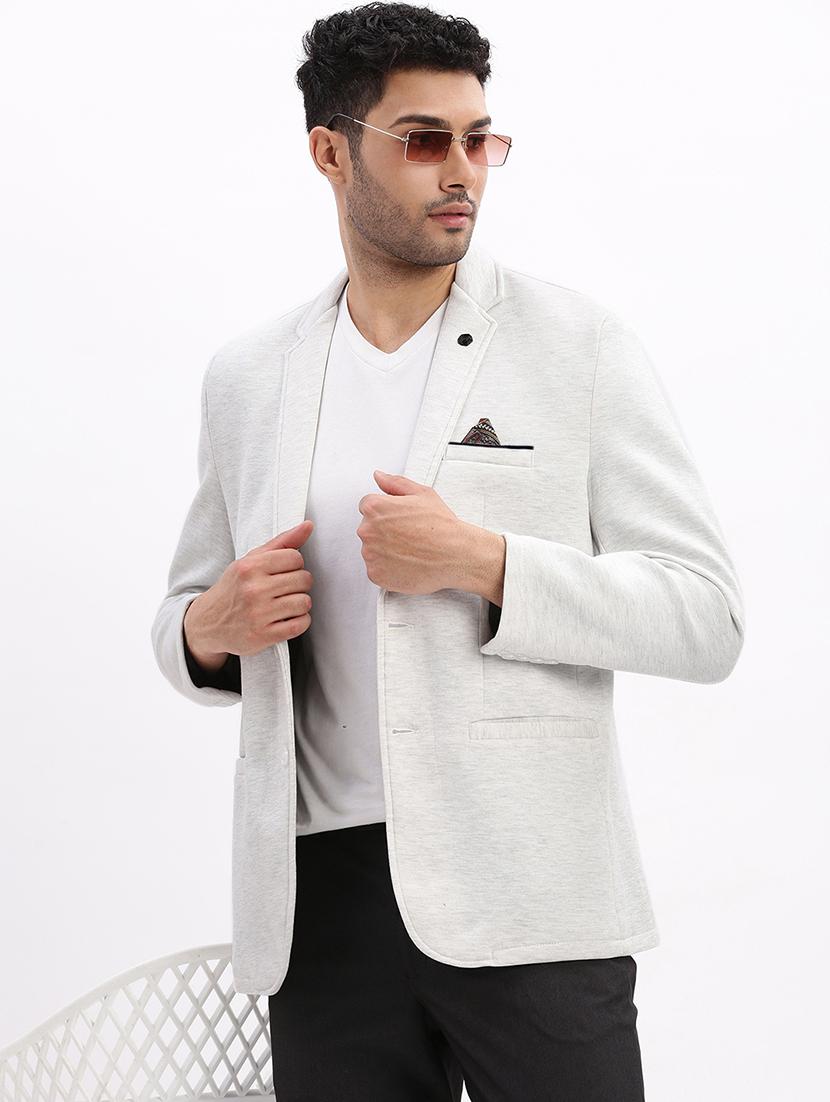 men's solid single-breasted blazer - 21721431 - Standard Image - 4