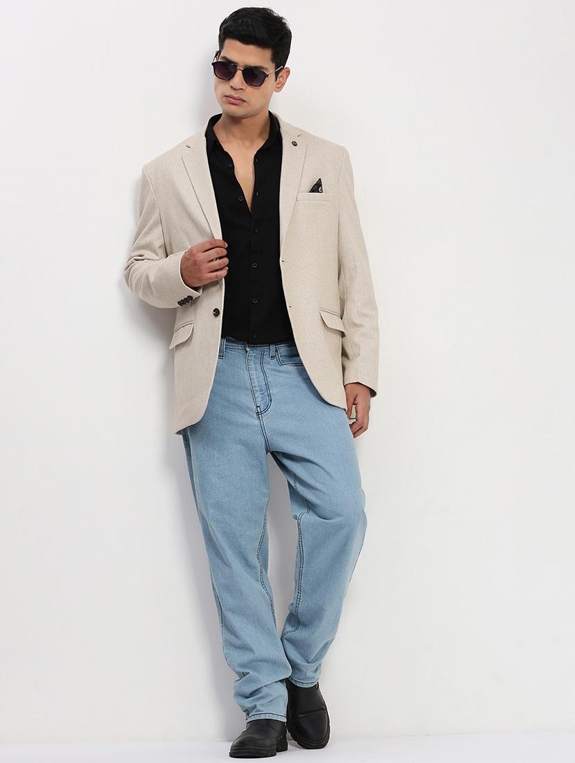 men's solid single-breasted blazer - 21721436 - Standard Image - 4