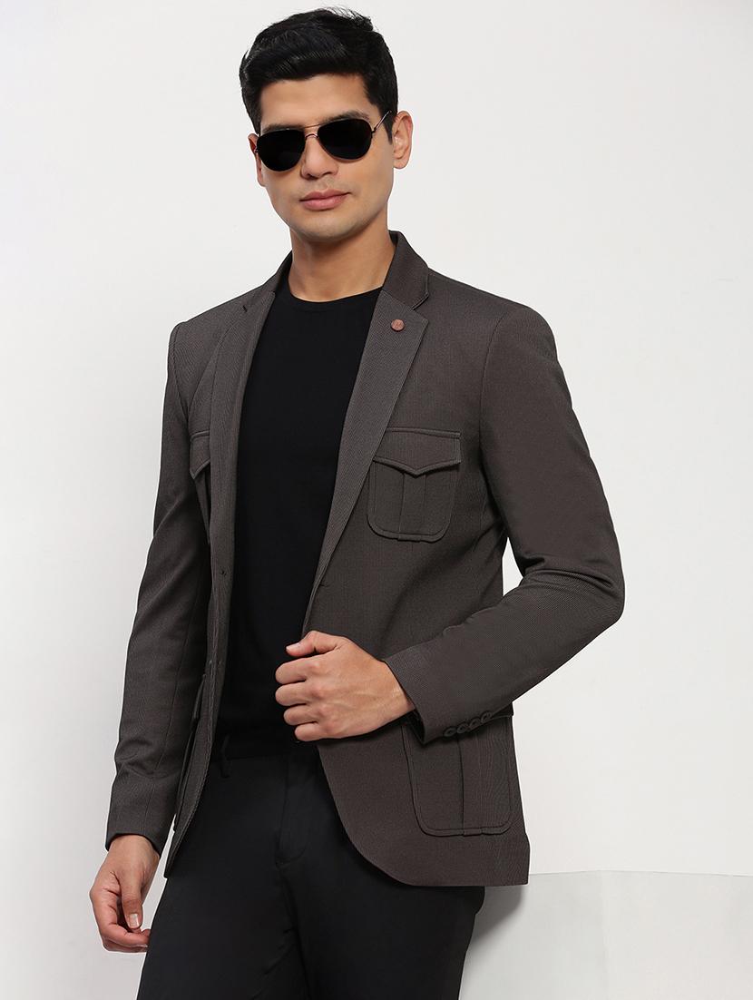 men's solid single-breasted blazer - 21721437 - Standard Image - 1