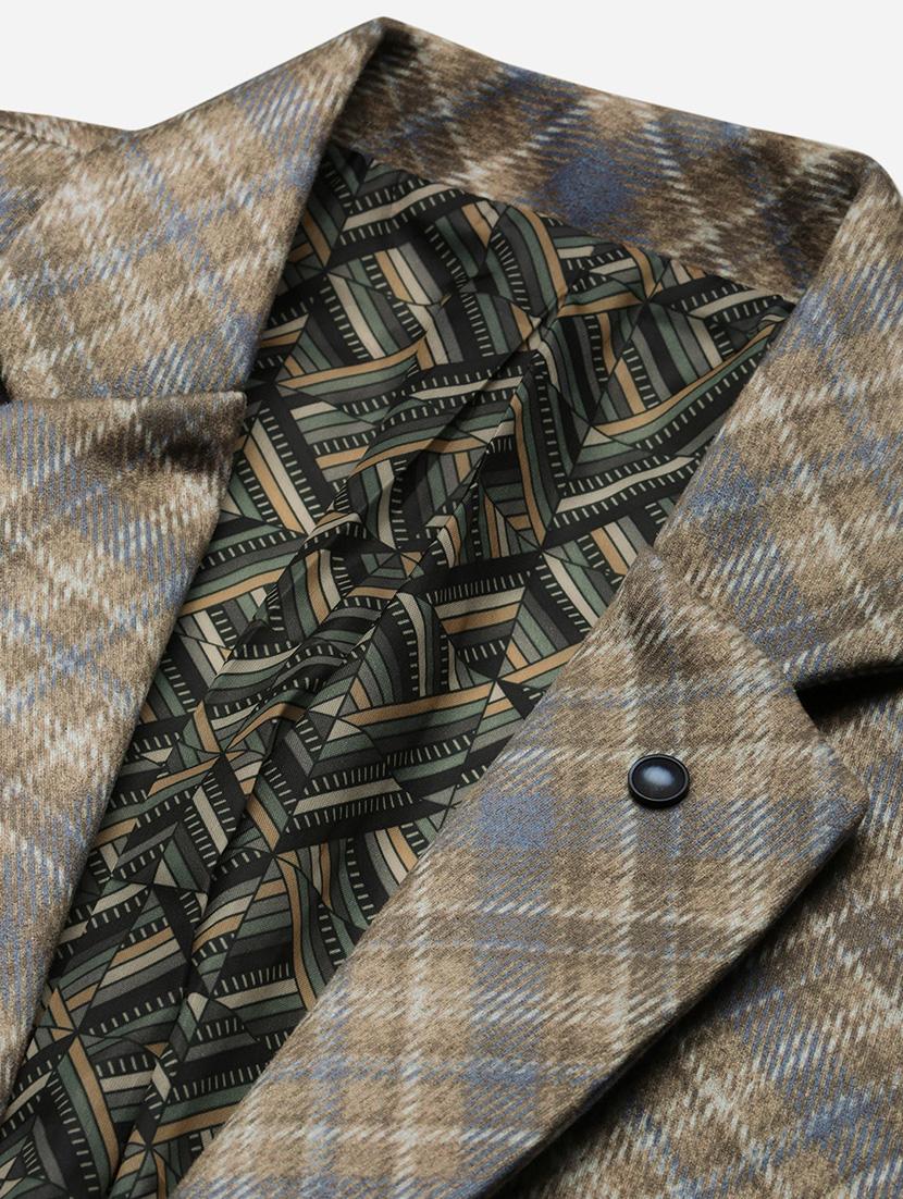 men long sleeves printed single breasted casual blazer - 21721439 - Standard Image - 6