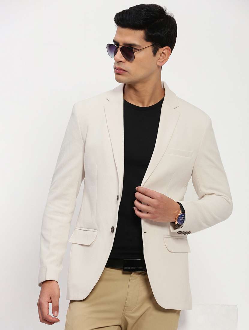 men long sleeves solid single breasted casual blazer - 21721446 -  Standard Image - 1