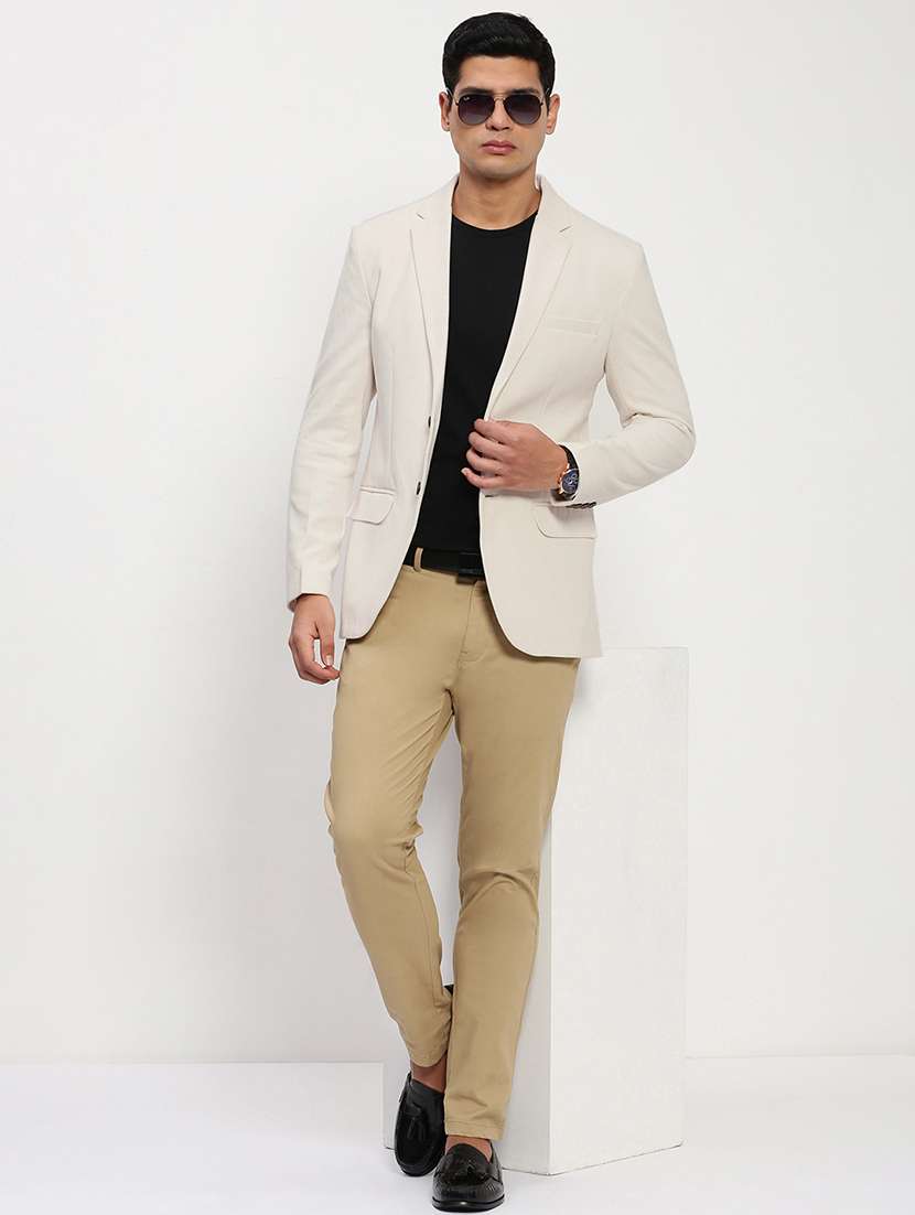 men long sleeves solid single breasted casual blazer - 21721446 -  Standard Image - 4