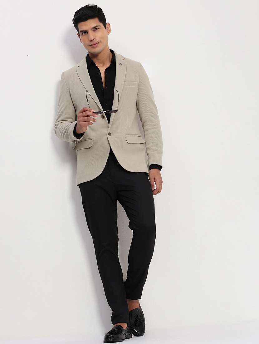 men long sleeves solid single breasted casual blazer - 21721449 -  Standard Image - 4