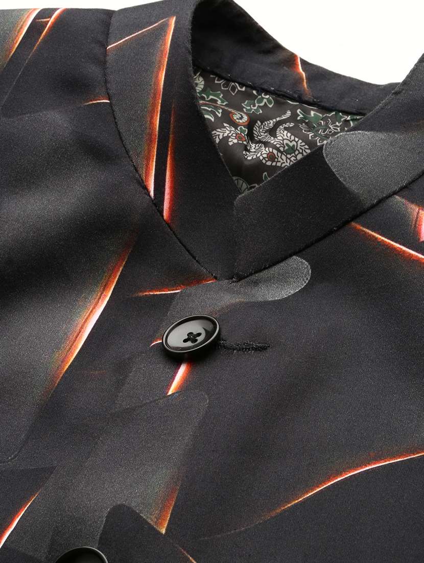 men printed long sleeve bandhgalas casual blazer - 21721513 -  Standard Image - 6