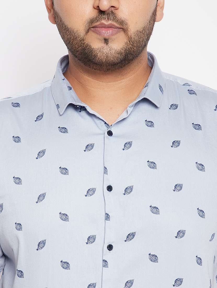 men short sleeves printed plus size casual shirt - 21721523 -  Standard Image - 6