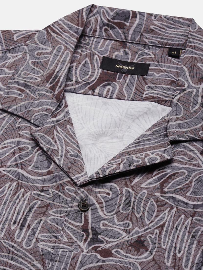 men short sleeves printed casual shirt - 21721529 - Standard Image - 6