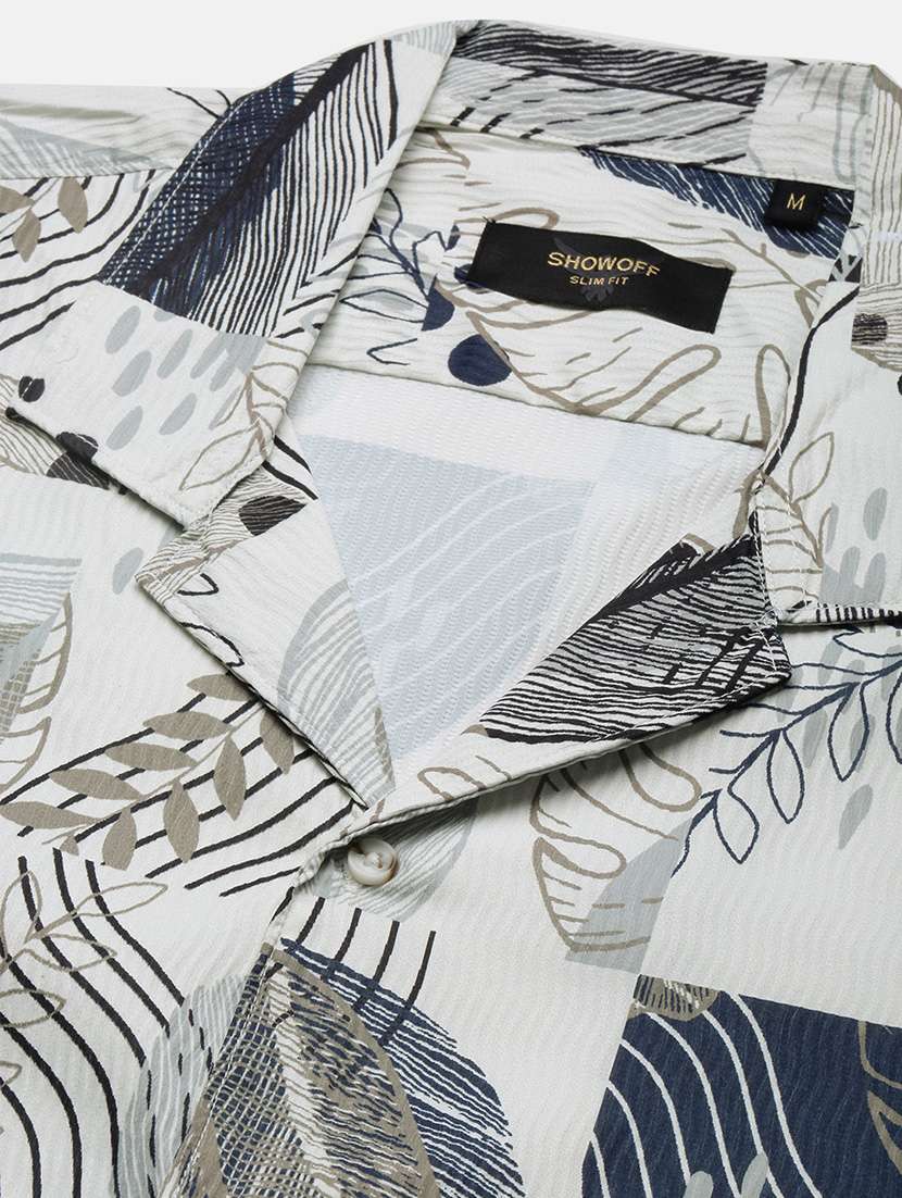 men short sleeves printed casual shirt - 21721533 -  Standard Image - 6