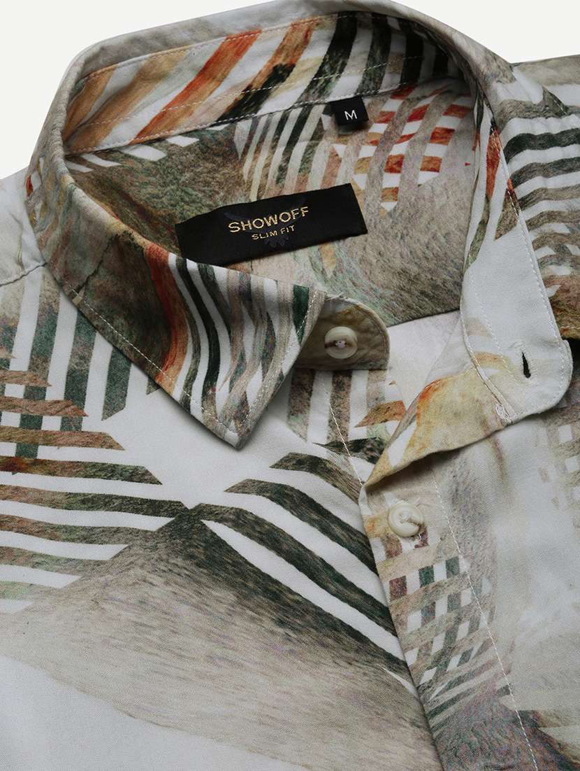 men short sleeves printed casual shirt - 21721534 -  Standard Image - 6