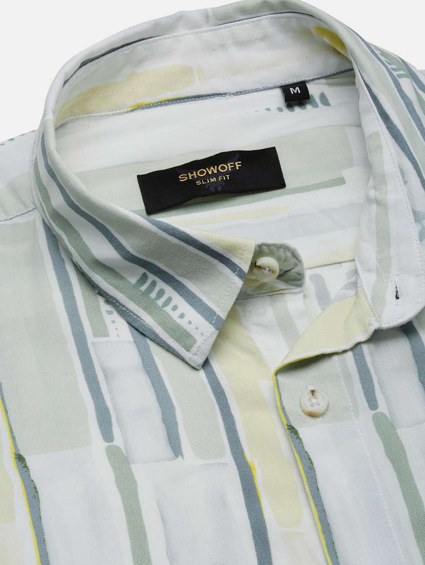 men short sleeves printed casual shirt - 21721535 -  Standard Image - 6