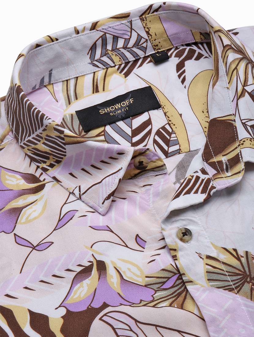 men short sleeves printed casual shirt - 21721537 -  Standard Image - 6