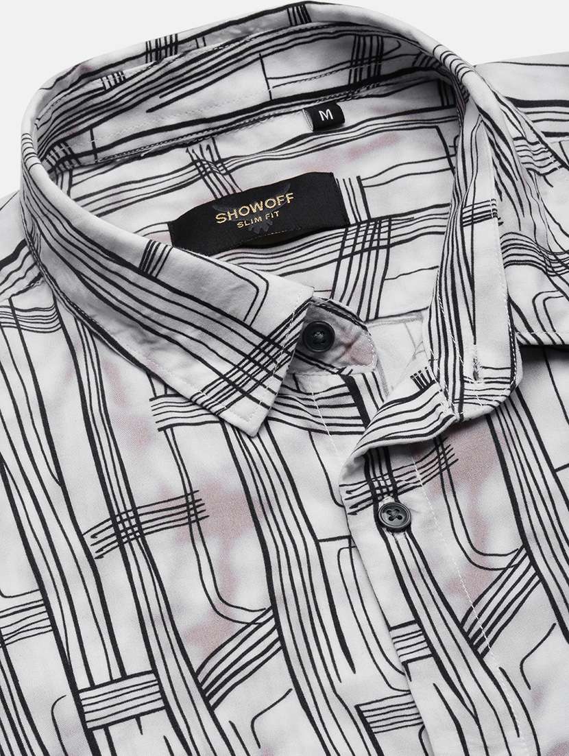 men short sleeves printed casual shirt - 21721538 -  Standard Image - 6