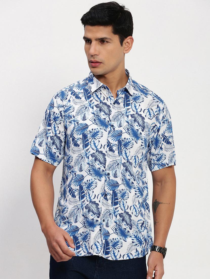 men short sleeves printed casual shirt - 21721539 -  Zoom Image - 0