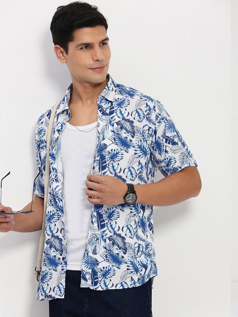 men short sleeves printed casual shirt - 21721539 -  Standard Image - 1