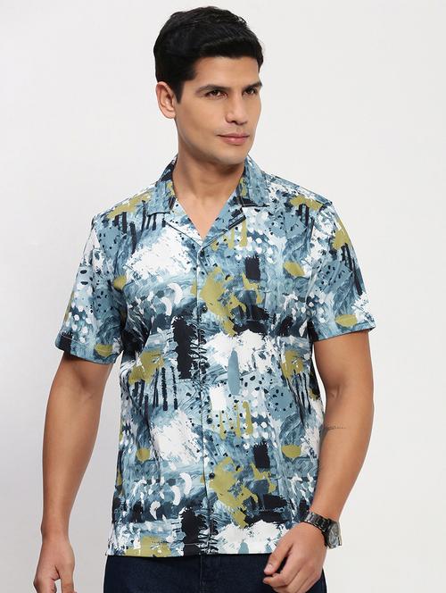 men short sleeves printed casual shirt - 21721542 -  Standard Image - 0