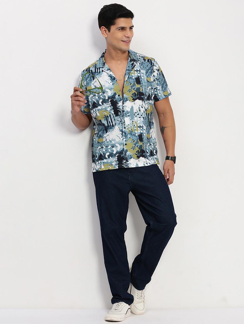 men short sleeves printed casual shirt - 21721542 - Standard Image - 4