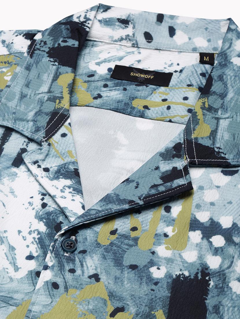 men short sleeves printed casual shirt - 21721542 - Standard Image - 6